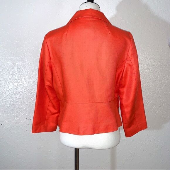 Banana Republic Bright Coral Linen Blend Jacket - Picture 6 of 8